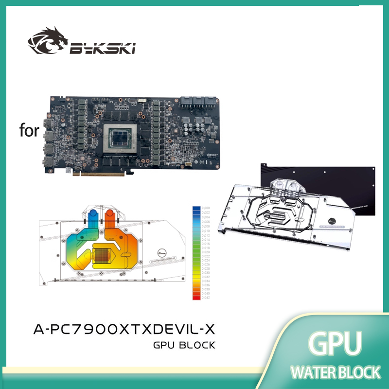 Rx 7900 Xtx 24Gb Video Card - Bykski A-PC7900XTXDEVIL-X GPU كتلة المياه لـ