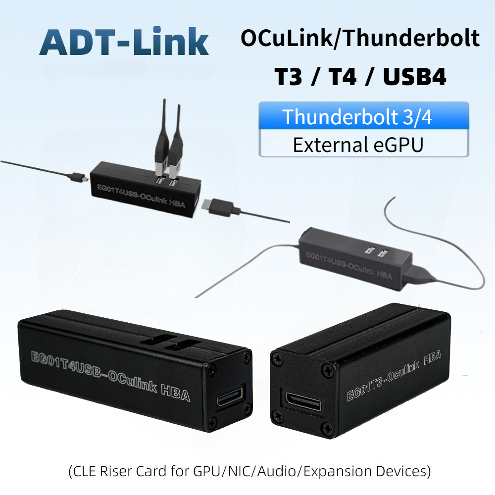Oculink Egpu Dock Graphics Card - محول T3 / T4 OCuLink Thunderbolt