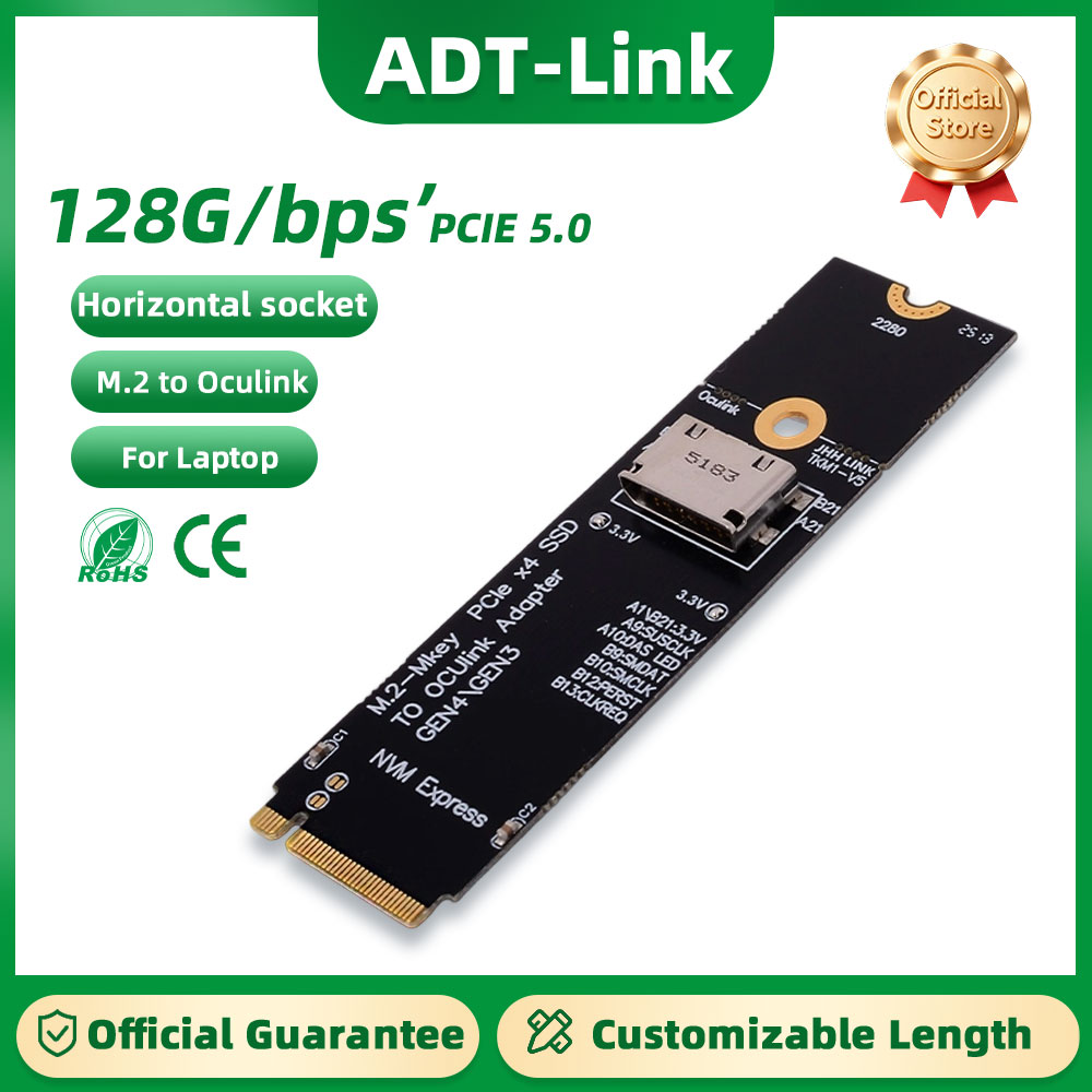Oculink Egpu Dock Graphics Card - بطاقة توسيع ADT-Link PCIe 5.0 X4