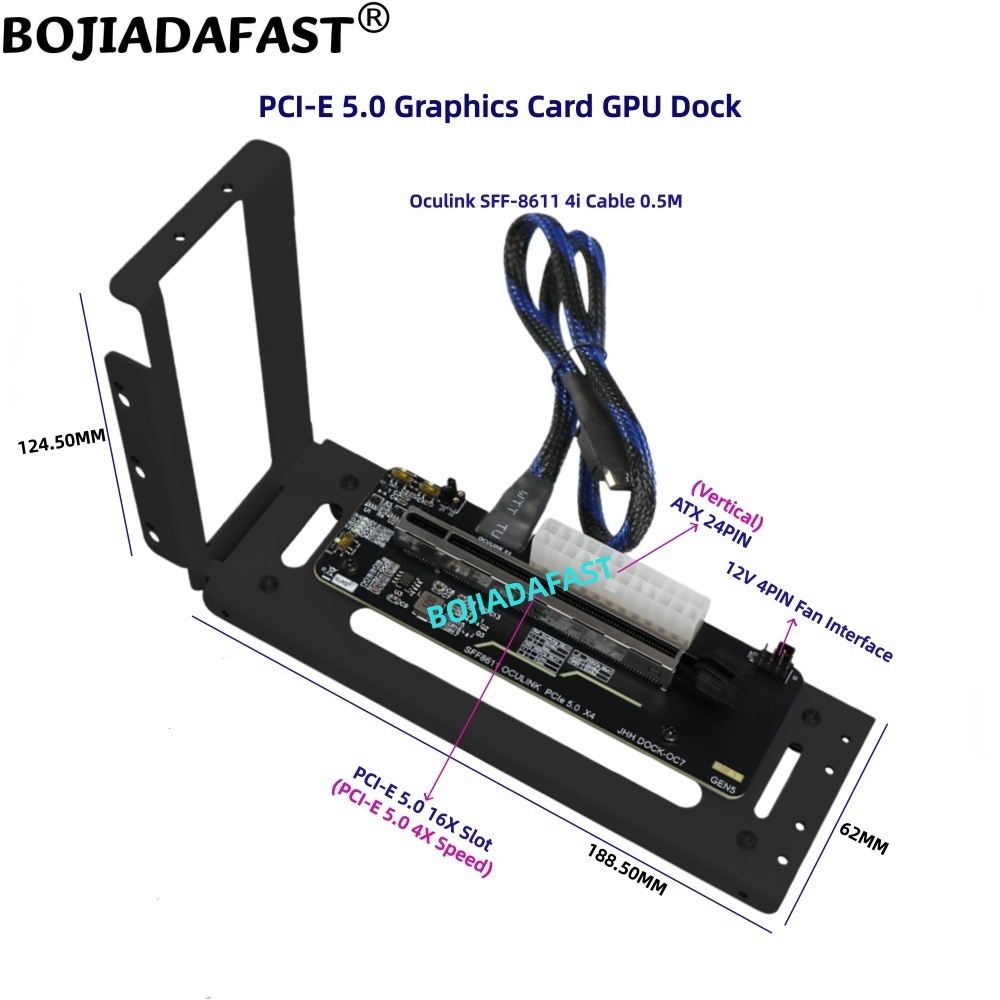 بطاقة رسومات خارجية PCI-E 5.0  - مراجعة Oculink Egpu Dock Graphics Card وسعره