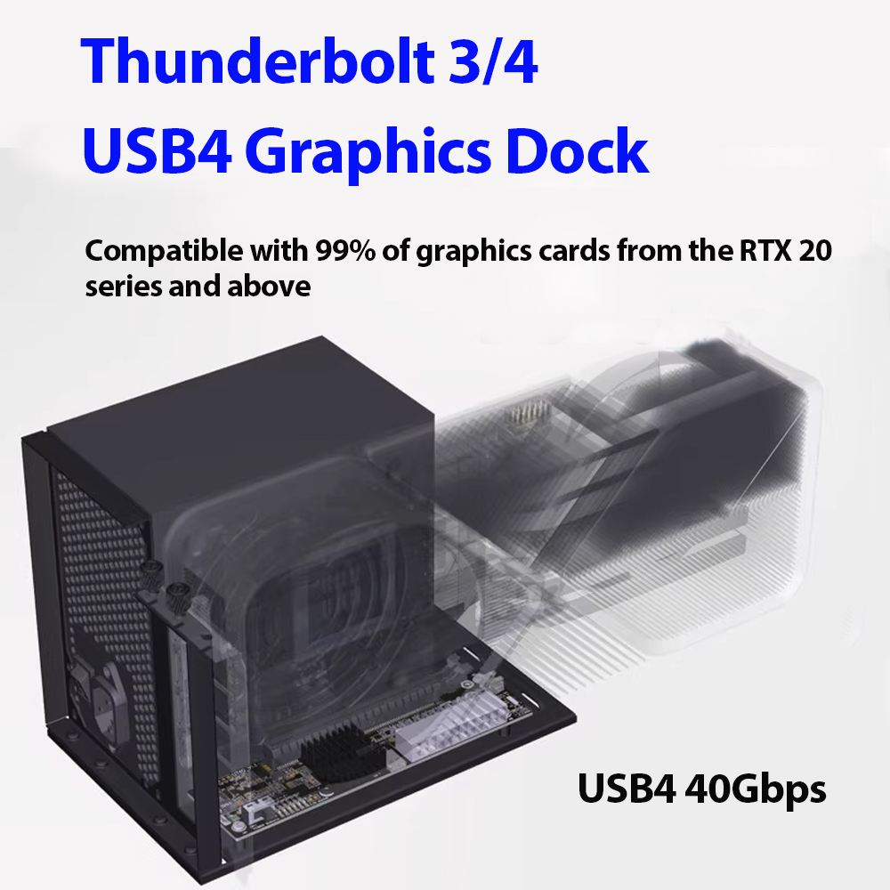محول ADT-Link USB4 eGPU Dock T - مراجعة Thunderbolt 4 External Gpu Enclosure وسعره