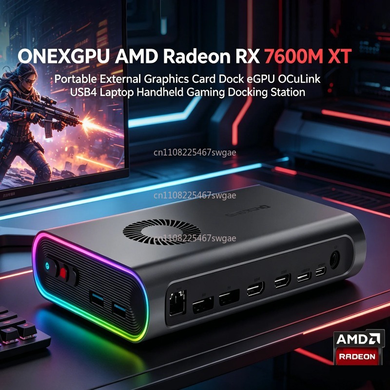 محطة توصيل ألعاب محمولة للكمبي - مراجعة Oculink Egpu Dock Graphics Card وسعره